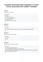 Culinary Nutrition Exam 2 Frequently Tested&NewLine;Actual Questions With Correct Answers