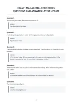 Exam 1 Managerial Economics&NewLine;Questions And Answers Latest Update
