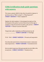 CCMA Certification study guide questions with answers