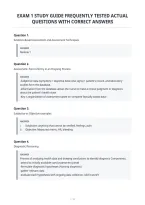 Exam 1 Study Guide Frequently Tested Actual&NewLine;Questions With Correct Answers