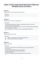 Exam 1 Study Guide Questions With Complete&NewLine;Answers &lpar;100&percnt; Accurate&rpar;&NewLine;