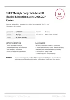 CSET Multiple Subjects Subtest III Physical Education 2026&sol;2027 &ndash; Questions and Answers Motor Development Movement &vert; Complete Verified Answers &vert; Detailed Rationales &ndash; Pass Guaranteed &ndash; A&plus; Graded 
