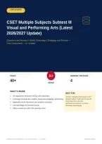 CSET Multiple Subjects Subtest III Visual and Performing Arts 2026&sol;2027 &ndash; Questions and Answers Artistic Pedagogy &vert; Complete Verified Answers &vert; Detailed Rationales &ndash; Pass Guaranteed &ndash; A&plus; Graded