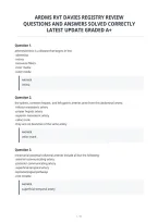 Ardms Rvt Davies Registry Review Questions And Answers Solved Correctly Latest Update Graded A&plus;