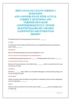 Hdfs 210 Exam 2 Exam Version 1&NewLine;Questions&NewLine;And Answers Exam With Actual&NewLine;Correct Questions And&NewLine;Verified Detailed&NewLine;Answers&vert;Frequently Tested&NewLine;Questions&vert;Already Graded&NewLine;A&plus;&vert;Newest&vert;Guaranteed Pass&NewLine;2026&sol;2027