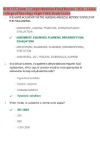 Galen NUR 155 Exam 2 Study Guide 2026 &vert; Comprehensive Nursing Exam Review