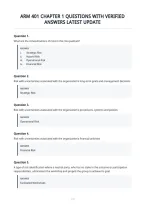 Arm 401 Chapter 1 Questions With Verified Answers Latest Update