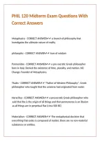 PHIL 120 Midterm Exam Questions With Correct Answers