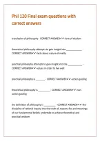 Phil 120 Final exam questions with correct answers