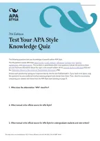 APA Manual Test &vert; Practice Questions & Exam Review
