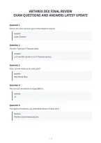 Arthrex Dex Final Review Exam Questions And Answers Latest Update