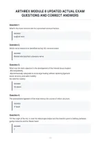 Arthrex Module 6 Updated Actual Exam Questions And Correct Answers