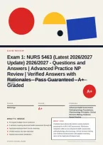 NURS 5463 Exam 1 Exam 2026&sol;2027 &ndash; Questions and Answers Patient Management Evidence-Based Practice &vert; Complete Verified Answers &vert; Detailed Rationales &ndash; Pass Guaranteed &ndash; A&plus; Grade