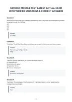 Arthrex Module Test Latest Actual Exam With Verified Questions & Correct Answers