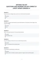 Arthrex Tsa Iot Questions And Answers Solved Correctly Latest Update Graded A&plus;