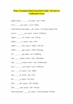 Water Treatment Final Exam Verified Latest Update