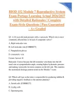BIOD 152 Module 7 Reproductive System Exam Portage Learning Actual 2026&sol;2027 with Detailed Rationales &vert; Complete Exam-Style Questions &vert; Pass Guaranteed &ndash; A&plus; Graded