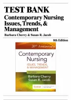 Test Bank Contemporary Nursing&colon; Issues&comma; Trends&comma; & Management 8th Edition by Barbara Cherry&comma; Susan R&period; Jacob &vert; ISBN 9780323554206 &vert; All 28 Chapters Included &vert; NCLEX-RN & Nursing Trends Exam Prep &lbrack;2026&rsqb;