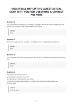 Volleyball Officiating Latest Actual&NewLine;Exam With Verified Questions & Correct&NewLine;Answers&NewLine;