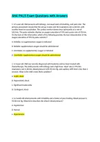 AHA PALS Exam 2026&sol;2027 &vert; Practice Questions & Answers
