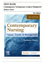 Test Bank Contemporary Nursing&colon; Issues&comma; Trends&comma; & Management 9th Edition by Barbara Cherry & Susan R&period; Jacob &vert; ISBN 9780323776875 &vert; All 29 Chapters Included &vert; Next Generation NCLEX &lpar;NGN&rpar; & Leadership Exam Prep 2026