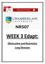 NR 507 Week 3 Edapt&colon; Obstructive & Restrictive Lung Diseases 2026&sol;2027 &vert; Study Guide&comma; Practice Questions & Answers
