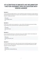 Ati Alterations In Immunity And Inflammatory Function Assesment Expected Questions With Verified Answers