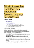2026&sol;2027 Elite Universal Test Bank&colon; Montana Audiology & Speech-Language Pathology Law &lpar;Complete Q&A with Rationale&rpar;