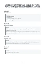 Ati Community Proctored Frequently Tested Actual Exam Questions With Correct Answers