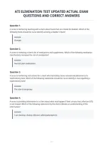 Ati Elimination Test Updated Actual Exam Questions And Correct Answers