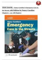 Emergency Care in the Streets 9th Edition by Nancy Caroline &vert; Test Bank&comma; Practice Questions & Answers 2026&sol;2027