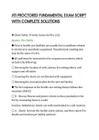 Ati Proctored Fundamental Exam Script With Complete Solutions