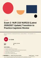 NUR 210 &sol; NUR210 Exam 2 Exam 2026&sol;2027 &ndash; Questions and Answers Delegation NCLEX Preparation &vert; Complete Verified Answers &vert; Detailed Rationales &ndash; Pass Guaranteed &ndash; A&plus; Graded 