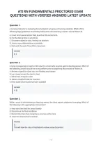 Ati Rn Fundamentals Proctored Exam Questions With Verified Answers Latest Update