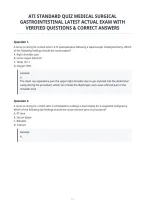Ati Standard Quiz Medical Surgical Gastrointestinal Latest Actual Exam With Verified Questions & Correct Answers