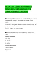 Balanced Body Reformer 2 Pilates&NewLine;Actual Exam 2027 Questions And&NewLine;Correct Answers Graded A&plus;
