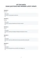 Ati Teas Math Exam Questions And Answers Latest Update