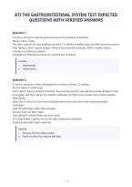 Ati The Gastrointestinal System Test Expected Questions With Verified Answers