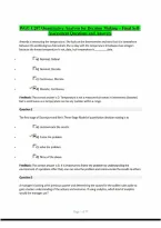 WGU C207 Quantitative Analysis for Decision Making &ndash; Final Self-Assessment Questions and Answers