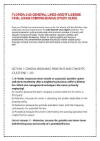Florida 2-20 General Lines Agent License Final Exam Comprehensive Study Guide