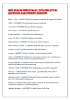 Hm2 Advancement Exam &vert; Updated Actual&NewLine;Questions And Verified Answers&NewLine;