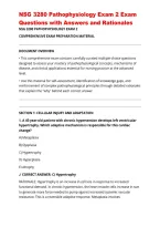 NSG 3280 Pathophysiology Exam 2 Exam Questions with Answers and Rationales