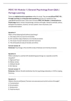 PSYC 101 Module 1 &vert; Introduction to Psychology Exam Q&A &vert; Portage Learning