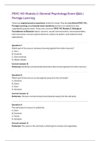 PSYC 101 Module 2 &vert; Introduction to Psychology Exam Q&A &vert; Portage Learning