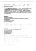PSYC 101 Module 3 &vert; Introduction to Psychology Exam Q&A &vert; Portage Learning
