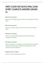 West Coast Emt Block Final Exam&NewLine;Script Complete Answers Graded&NewLine;A&plus;