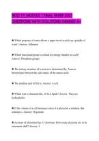 Biod 171 Module 1 Final Paper 2027&NewLine;Questions With Solutions Graded A&plus;