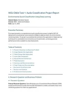 D604 Task 1&colon; Audio Classification Project &mdash; Complete Project Report&comma; Model Analysis and Results &vert; WGU