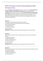 PSYC 101 Module 4 &vert; Introduction to Psychology Exam Q&A &vert; Portage Learning