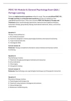 PSYC 101 Module 8 &vert; Introduction to Psychology Exam Q&A &vert; Portage Learning